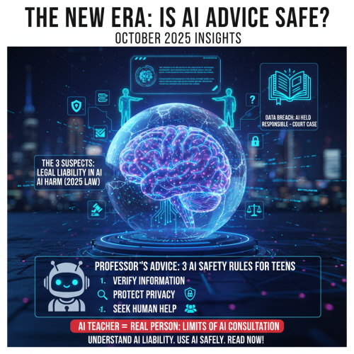 AI챗봇 조언의 법적 책임 소재와 서비스 회사의 의무와 개인정보유출 문제. AI안전수칙 3가지와 현명한 활용법