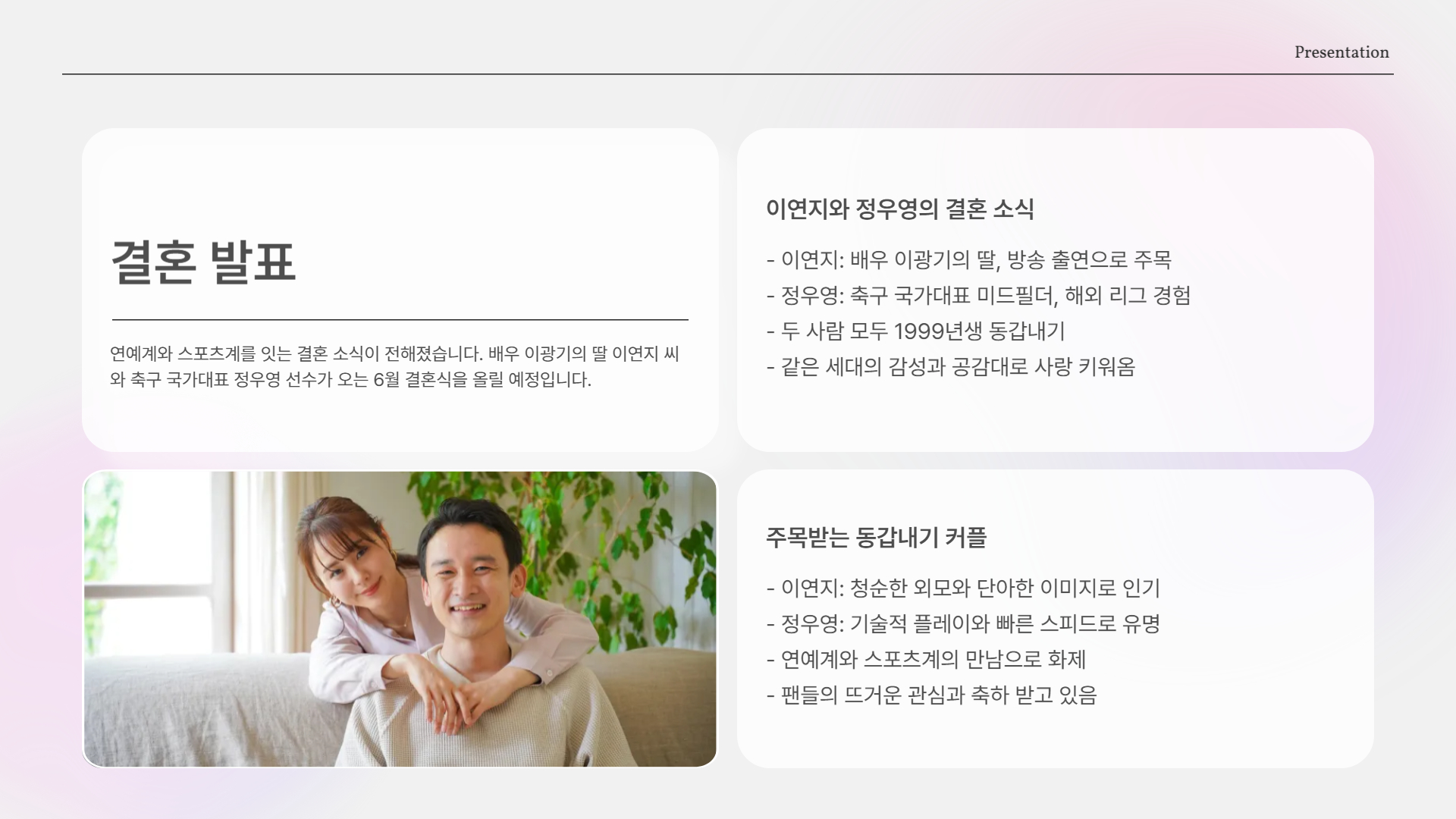 결혼 발표