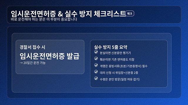 운전면허증 재발급 절차 등 완벽정리(분실 등)