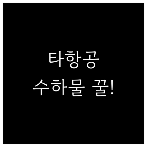 타이항공 인천공항 체크인 시간과 수하..