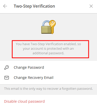 텔레그램 2단계 인증
