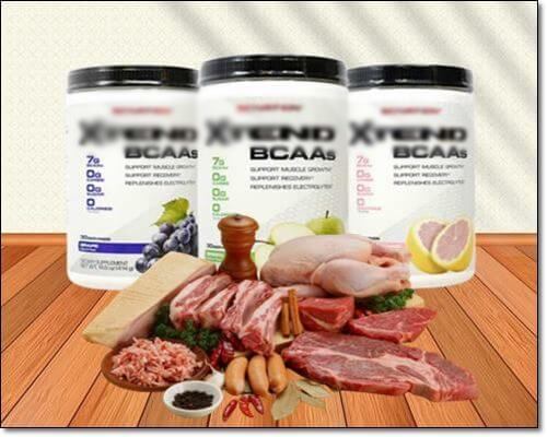 BCAA보충제와 고기