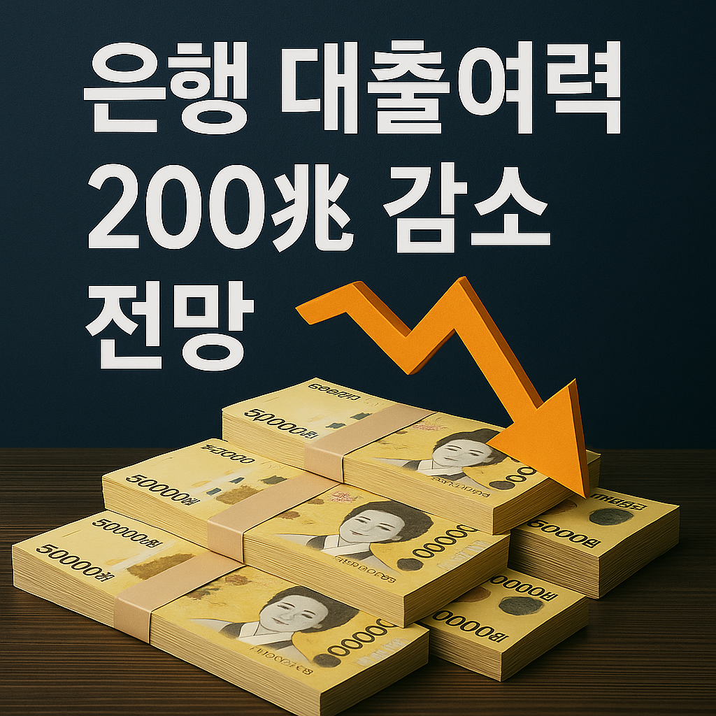 은행 대출여력 200조원 감소 전망