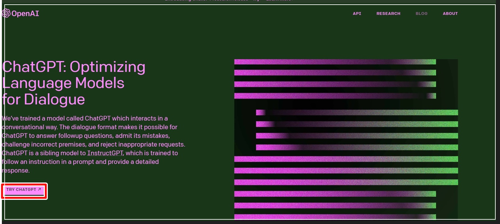 chatgtp 홈페이지입니다.