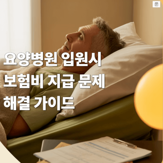 요양병원 입원시 보험비 지급 문제 해결 가이드