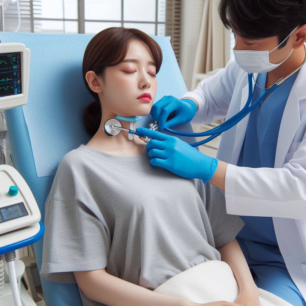 갑상선-진단을 -받고-있는 -환자