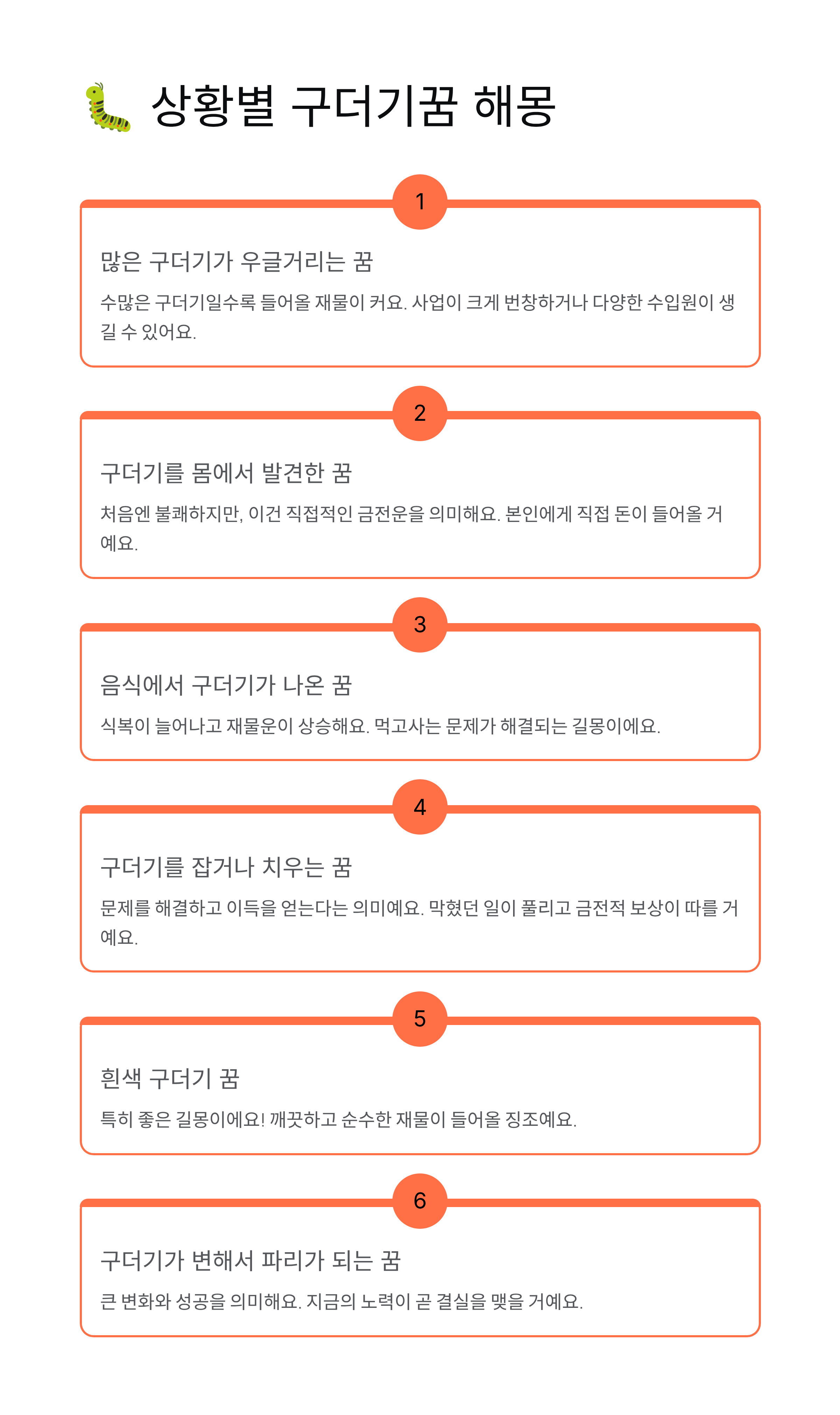 구더기꿈 해몽, 징그럽지만 사실은 대박 길몽?