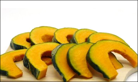 슬라이스한 단호박