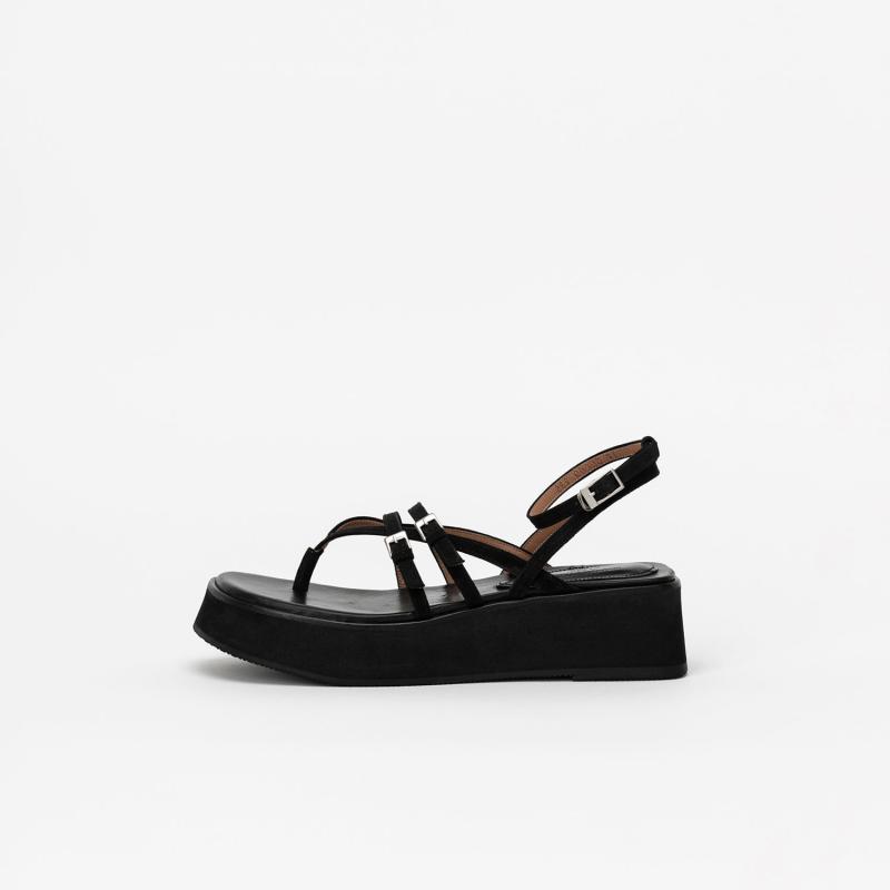 쇼쉬르라팡 쇼쉬르 라팡 나탈 스트랩 플랫폼 샌들 스웨이드 컬러 80019BK LE1213853777