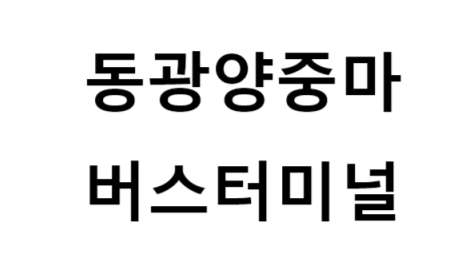 동광양중마버스터미널의 버스 노선 및 시간표, 근처 역, 편의 시설, 주차장 정보