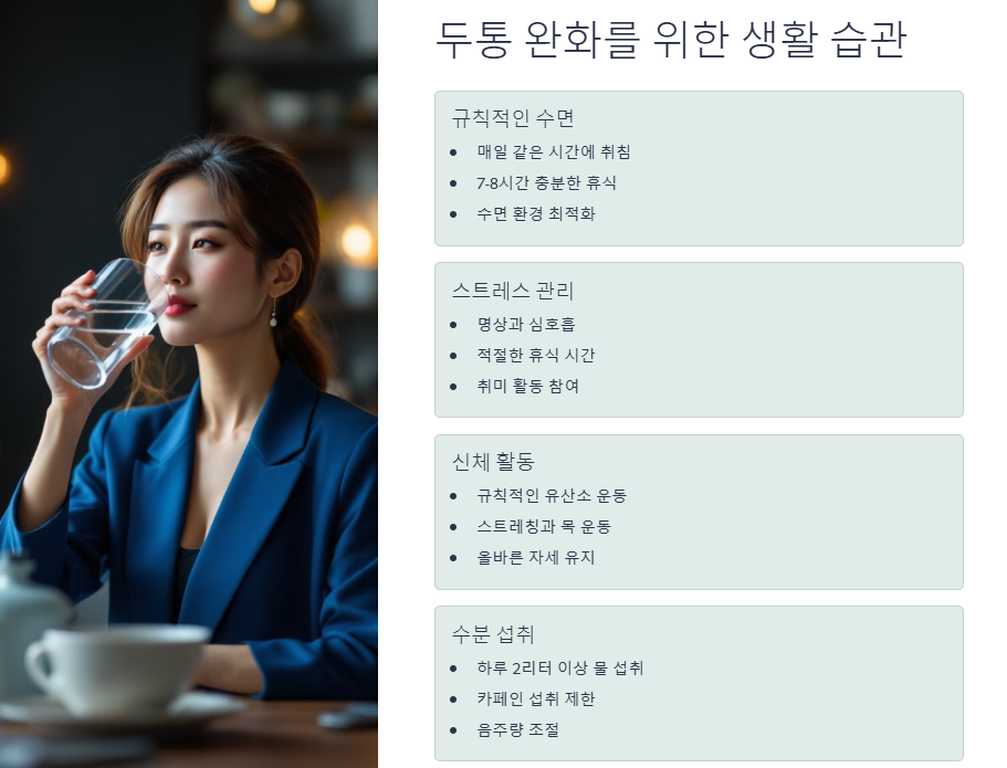 머리아플때: 두통 원인, 증상, 진단, 예방, 두통약, 완화방법