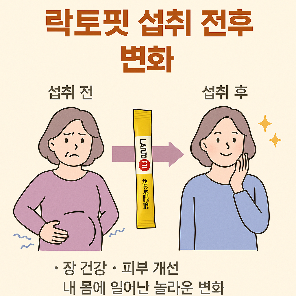 락토핏 섭취 전후 변화