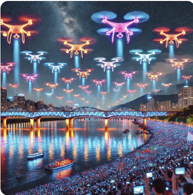 2025 뚝섬 한강 드론 라이트쇼 관련 사진