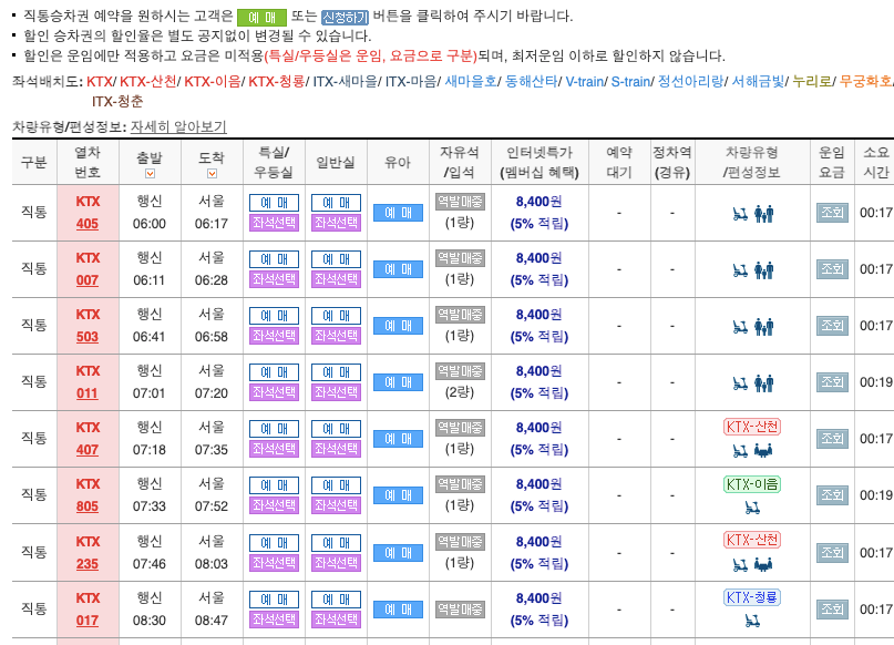 행신역-KTX-시간표