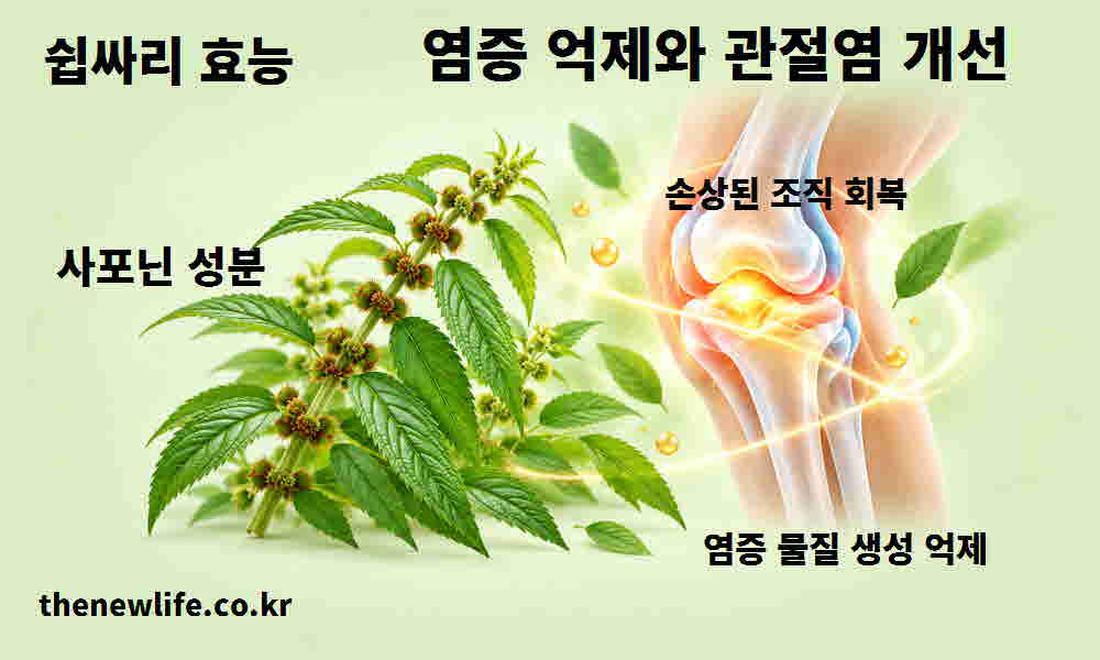쉽싸리 효능 염증 억제 관절염 개선