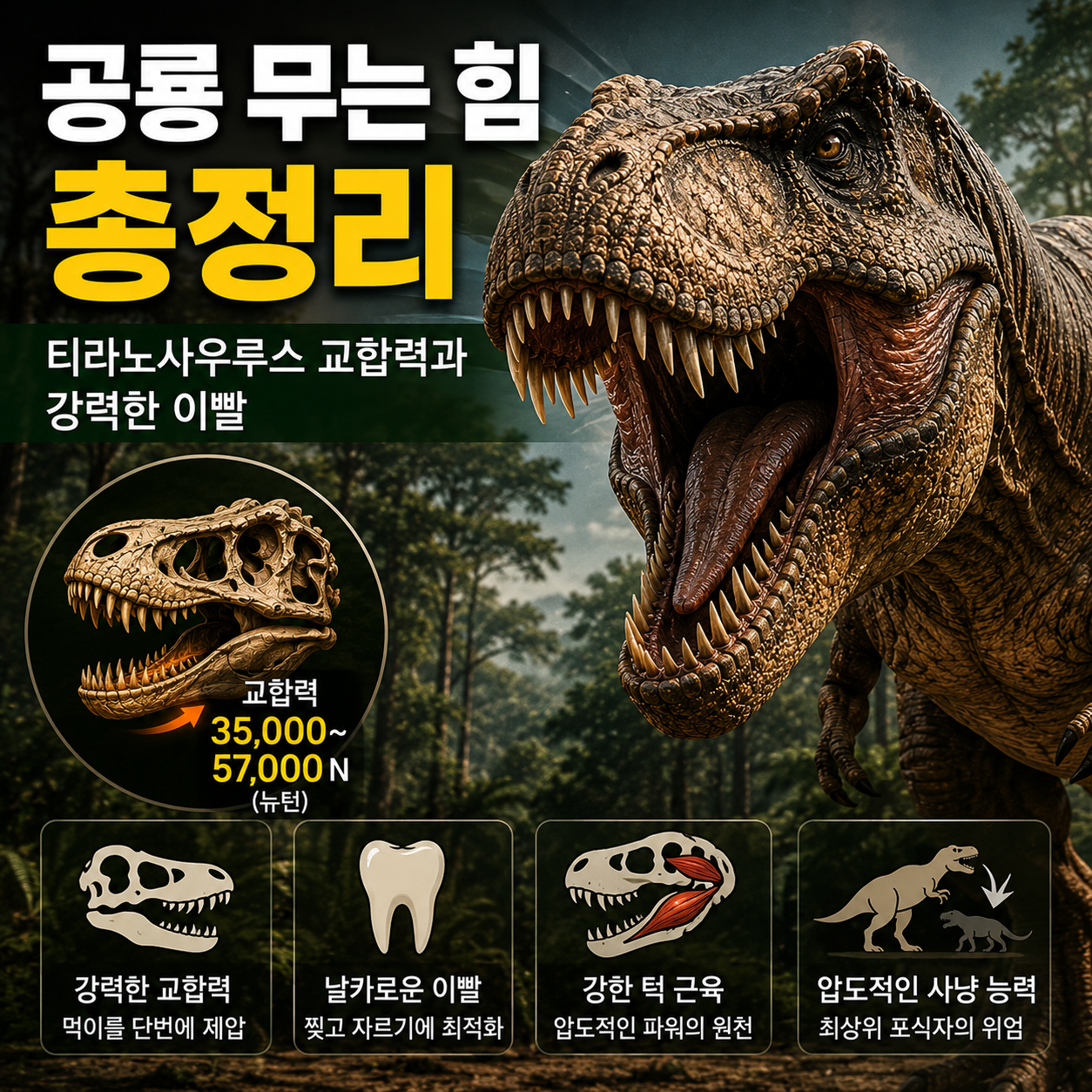 공룡 무는 힘
