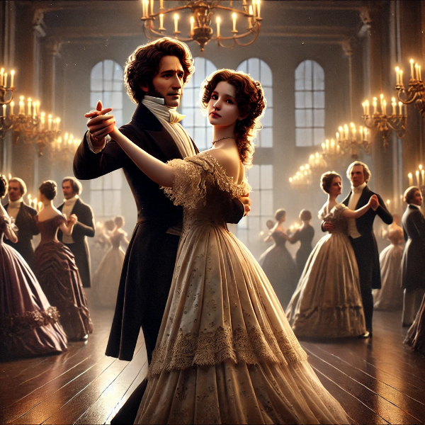 왈츠를 추는 쇼팽과 조르주 상드