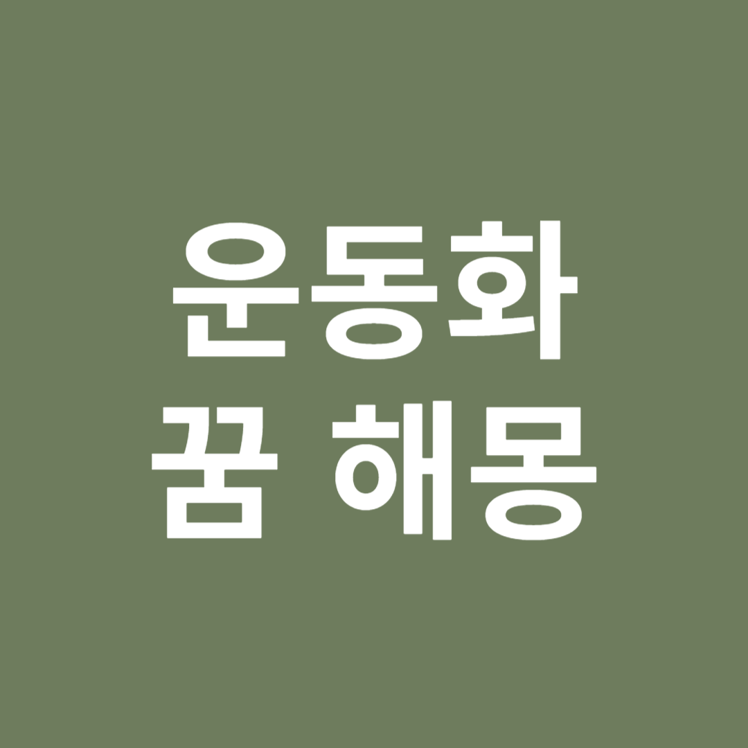 운동화 꿈