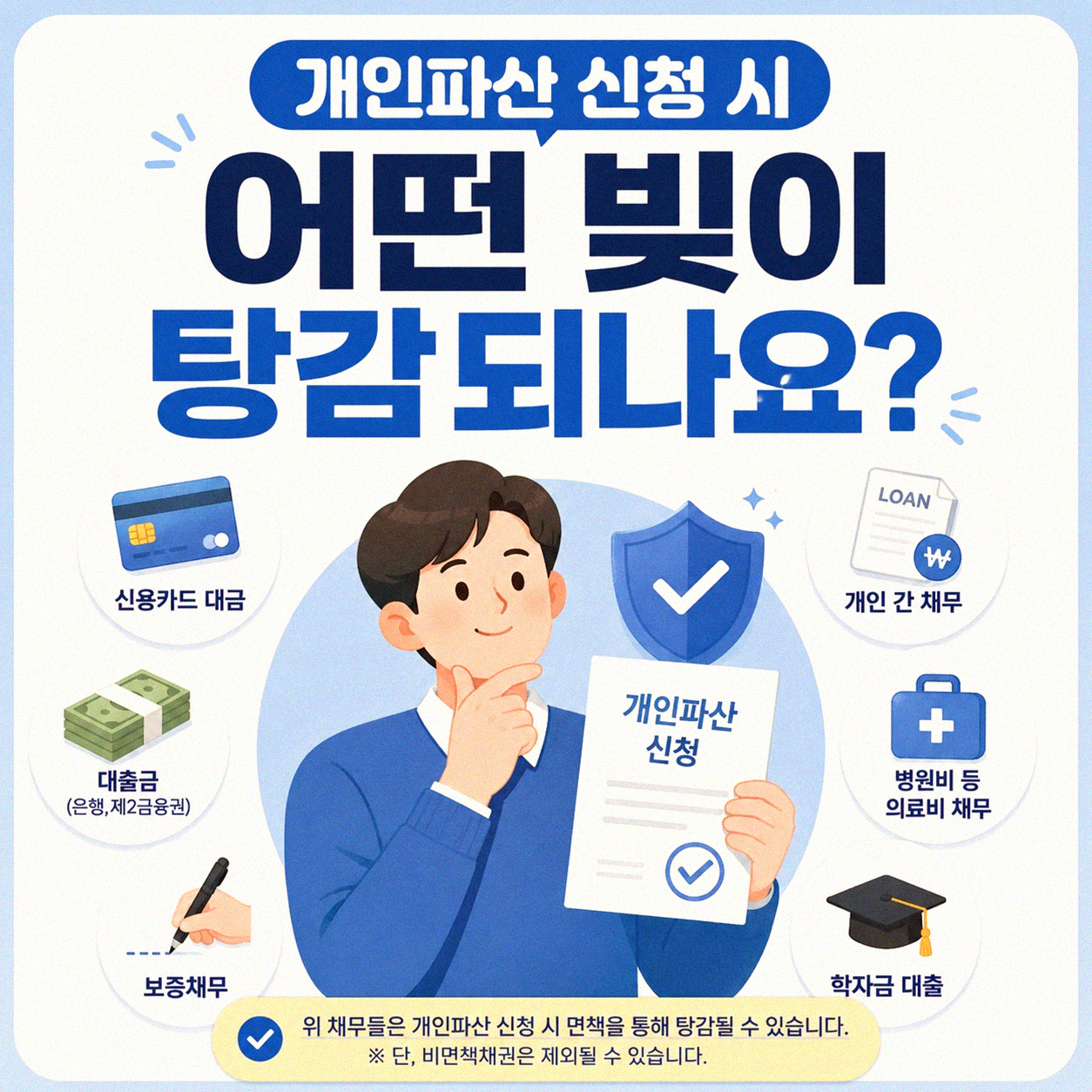 개인파산 신청하면 내 개인 빚도 탕감되나요