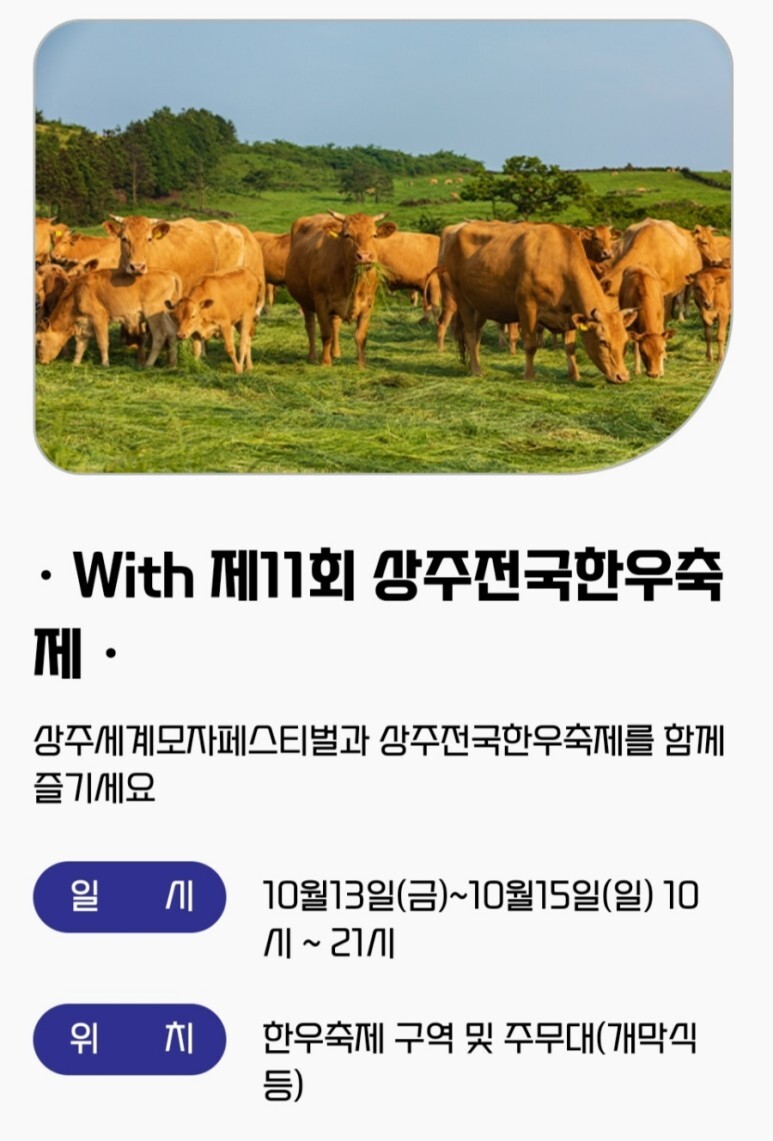 상주세계모자페스티벌 프로그램