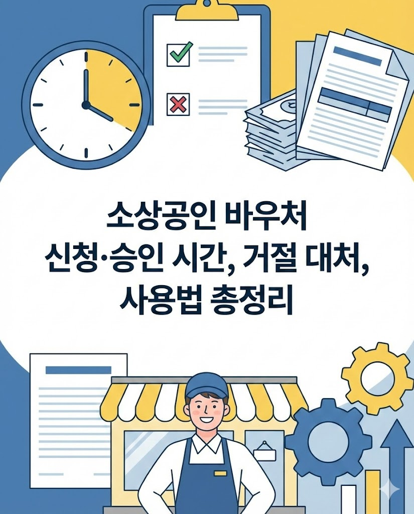 소상공인 바우처 신청하고 나서 승인까지 걸리는 시간, 승인 거절 이유 및 대처방법, 사용법 총정리