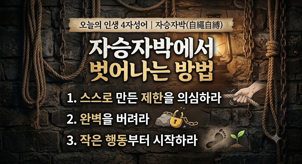자승자박에서 벗어나는 방법 이미지