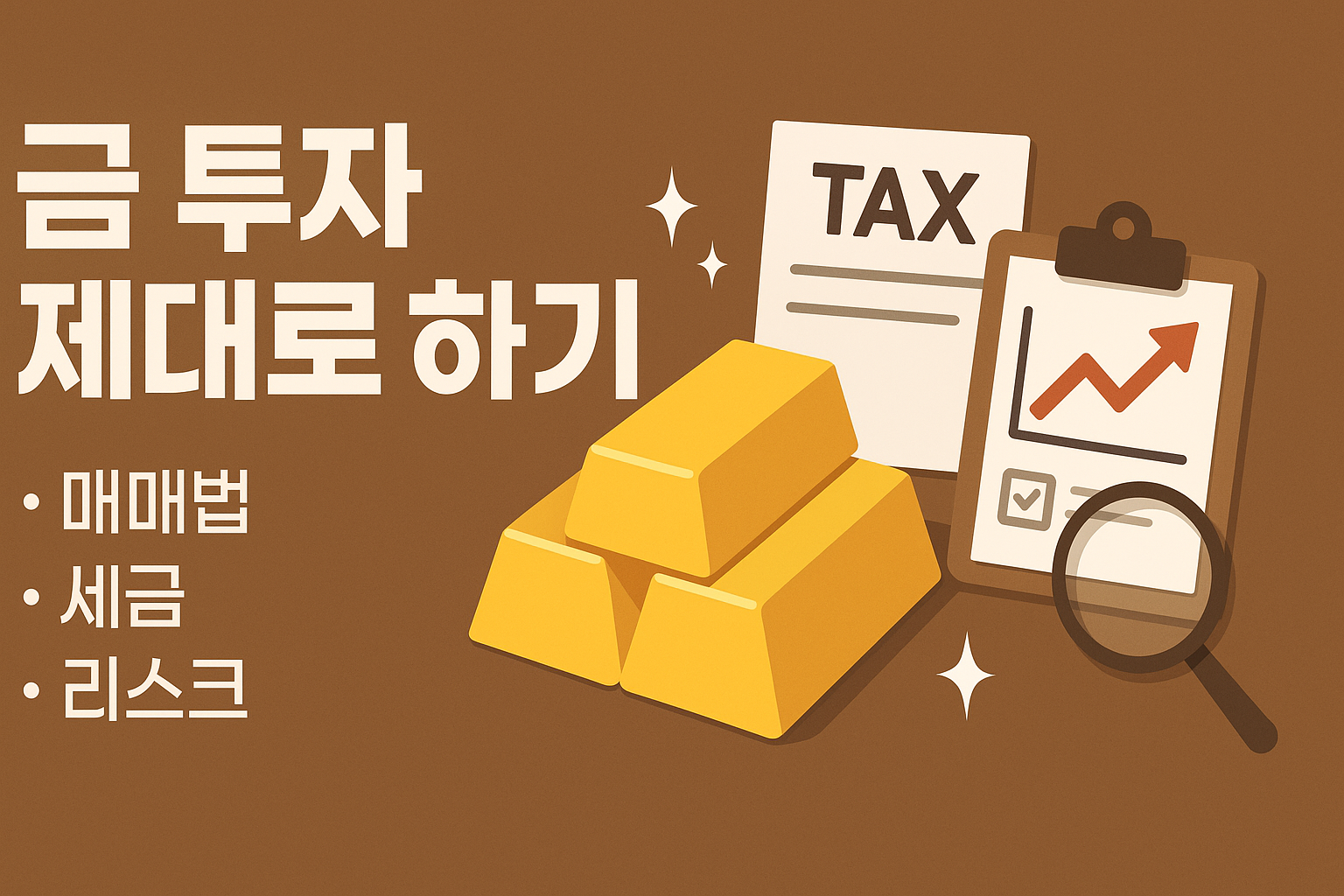 금 투자 제대로 하기 (매매법, 세금, 리스크)