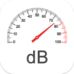 소음측정기 (Sound Meter)어플, 데시벨을 게이지로 표시
