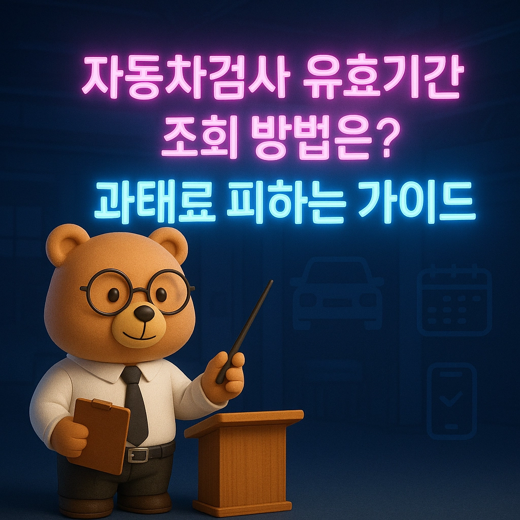 자동차검사 유효기간 조회 방법은 과태료 피하는 가이드