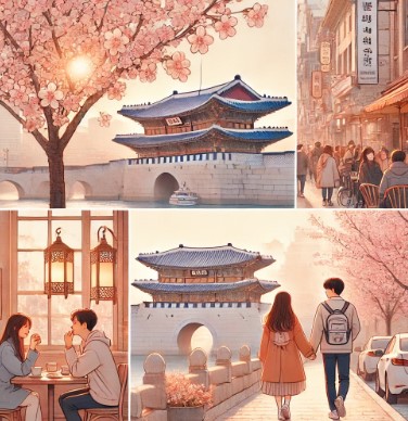 서울 봄 데이트 사진