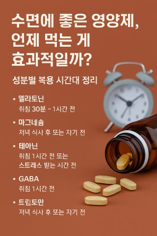 수면에 좋은 영양제