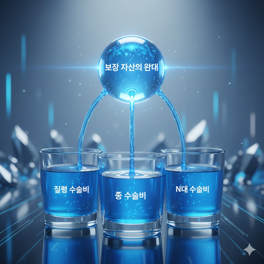 '보장 자산의 확대'를 상징하는 세련되고 깨끗한 고화질 그래픽