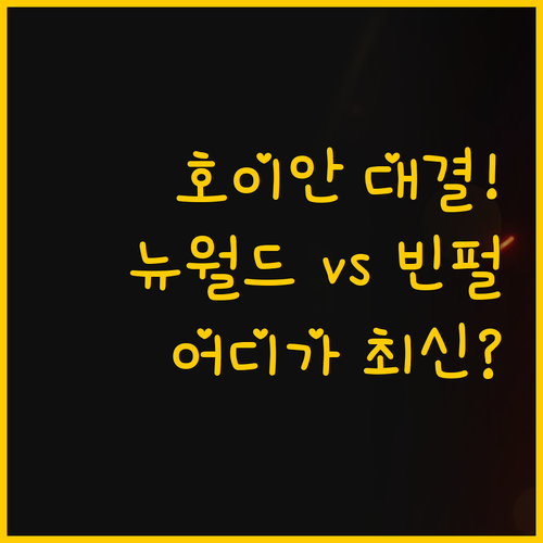 호이안에서 어디를 고를까, 최신식 뉴..