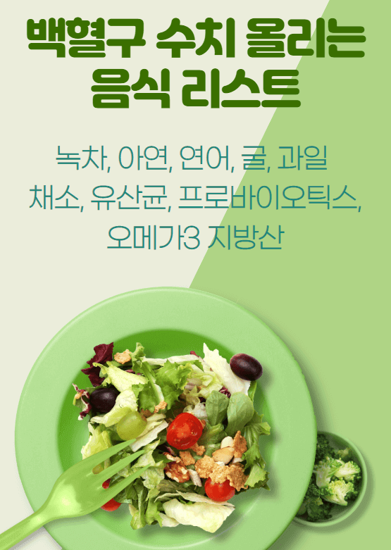 백혈구수치올리는음식