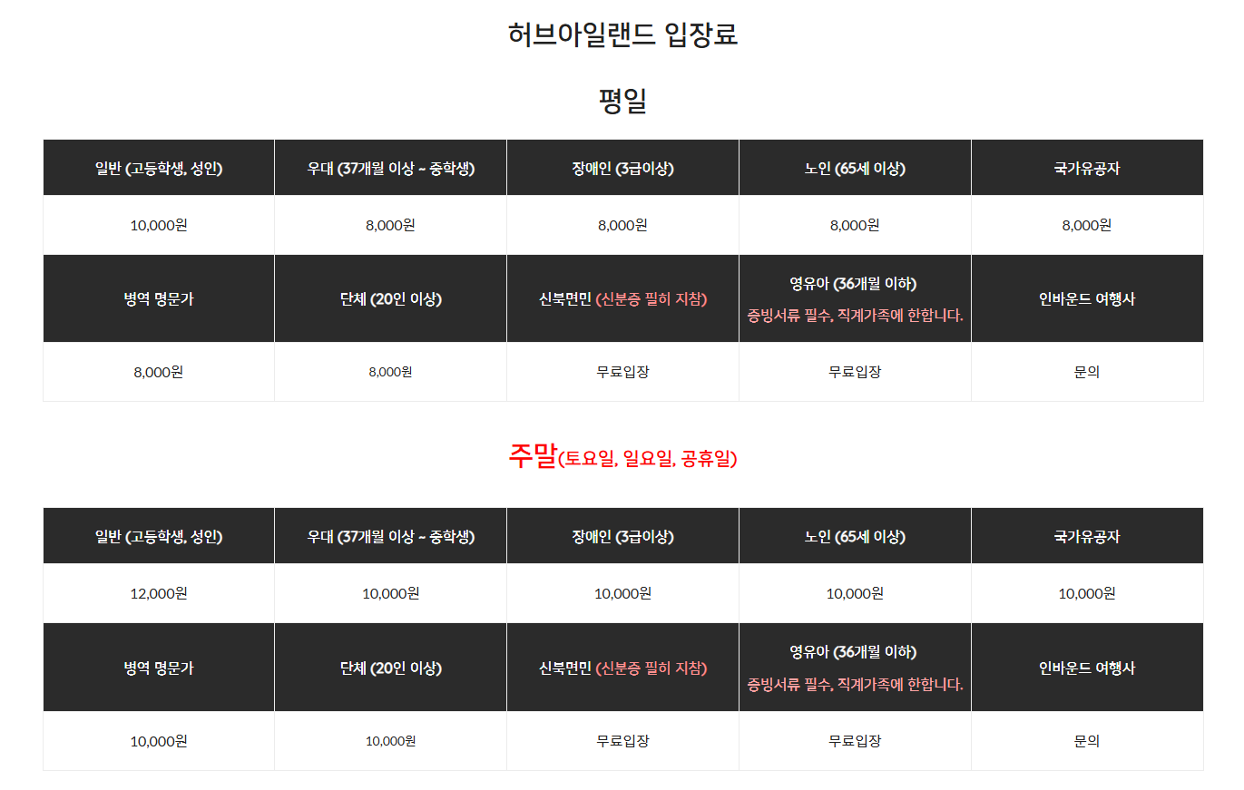 포천 허브아일랜드 입장료 및 관람 꿀팁