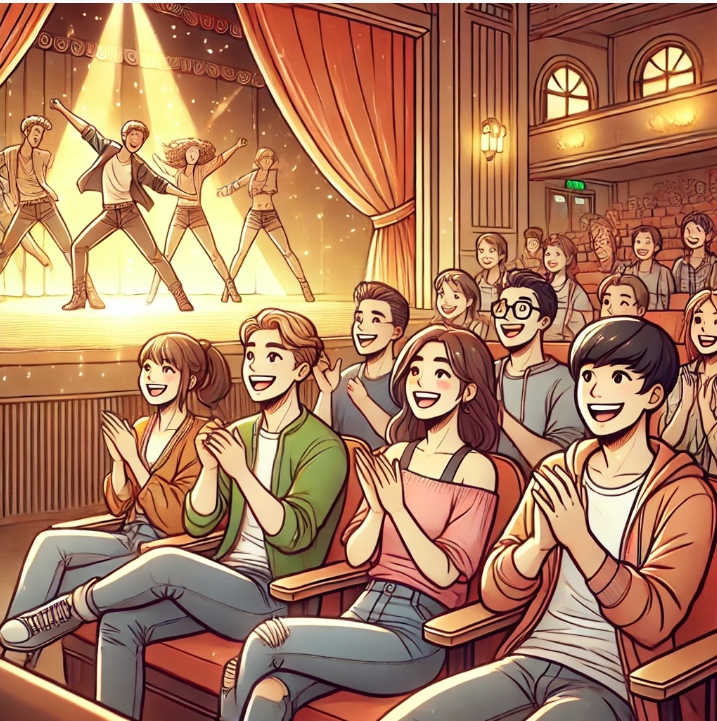 문화예술패스를 이용하여 공연관람을 하는 모습