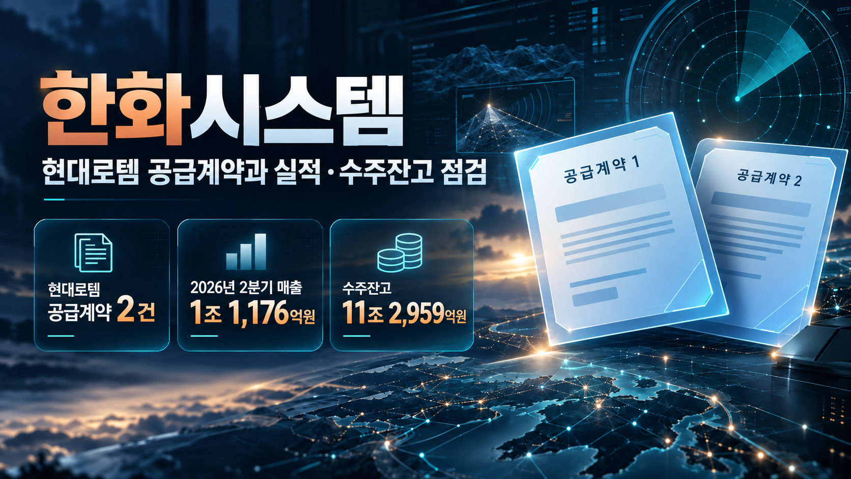 한화시스템 현대로템 공급계약 2건과 2026년 2분기 매출 및 수주잔고