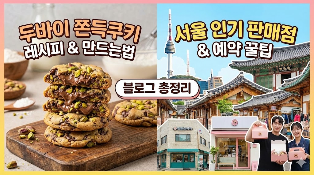 두바이 쫀득쿠키 레시피부터 서울 인기 판매점 ❘ 두쫀쿠 만드는법 &amp; 예약 방법 총정리
