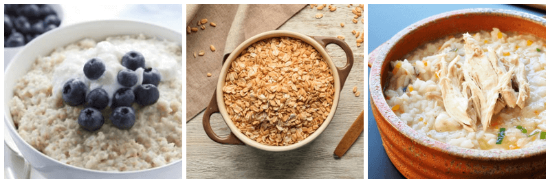 오트밀 포리지, 오트밀, 오트밀 닭죽 사진