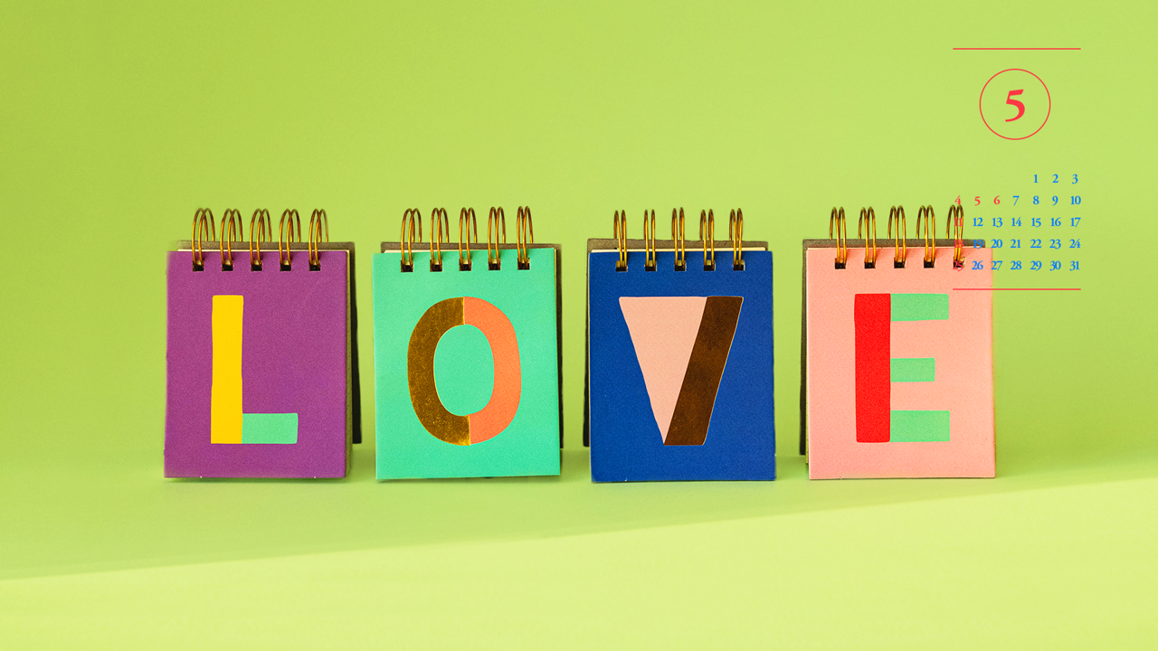 01 LOVE 메모장 A - 2025년5월 노트북배경화면