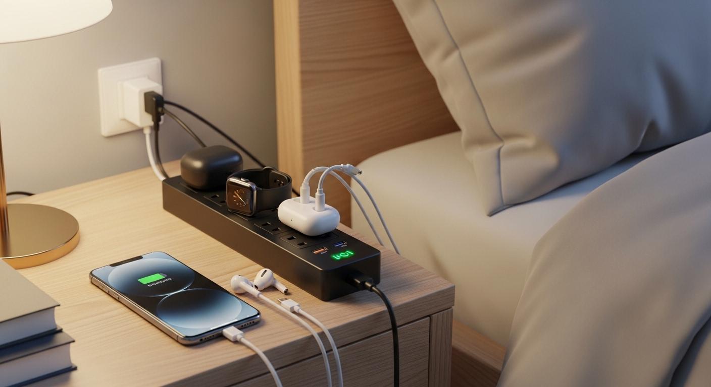 야간 충전 멀티탭 1달 사용 후기