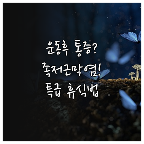 운동 후 심해지는 발바닥 통증 원인과..