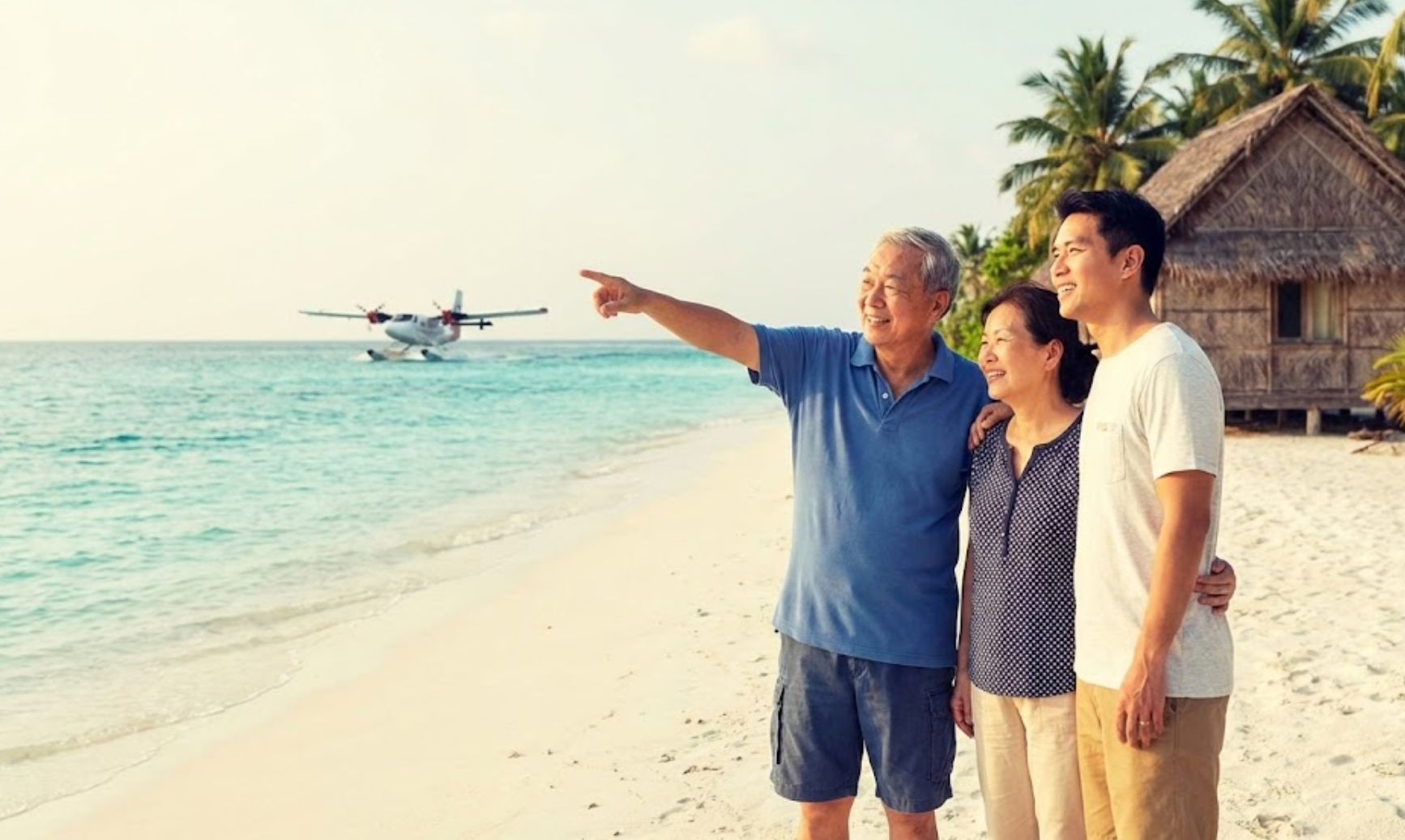 AI가 만들어준 이미지랍니다. 사진 제목은 ''미래 가족이 함께 다시 방문하는 락샤드윕 제도"