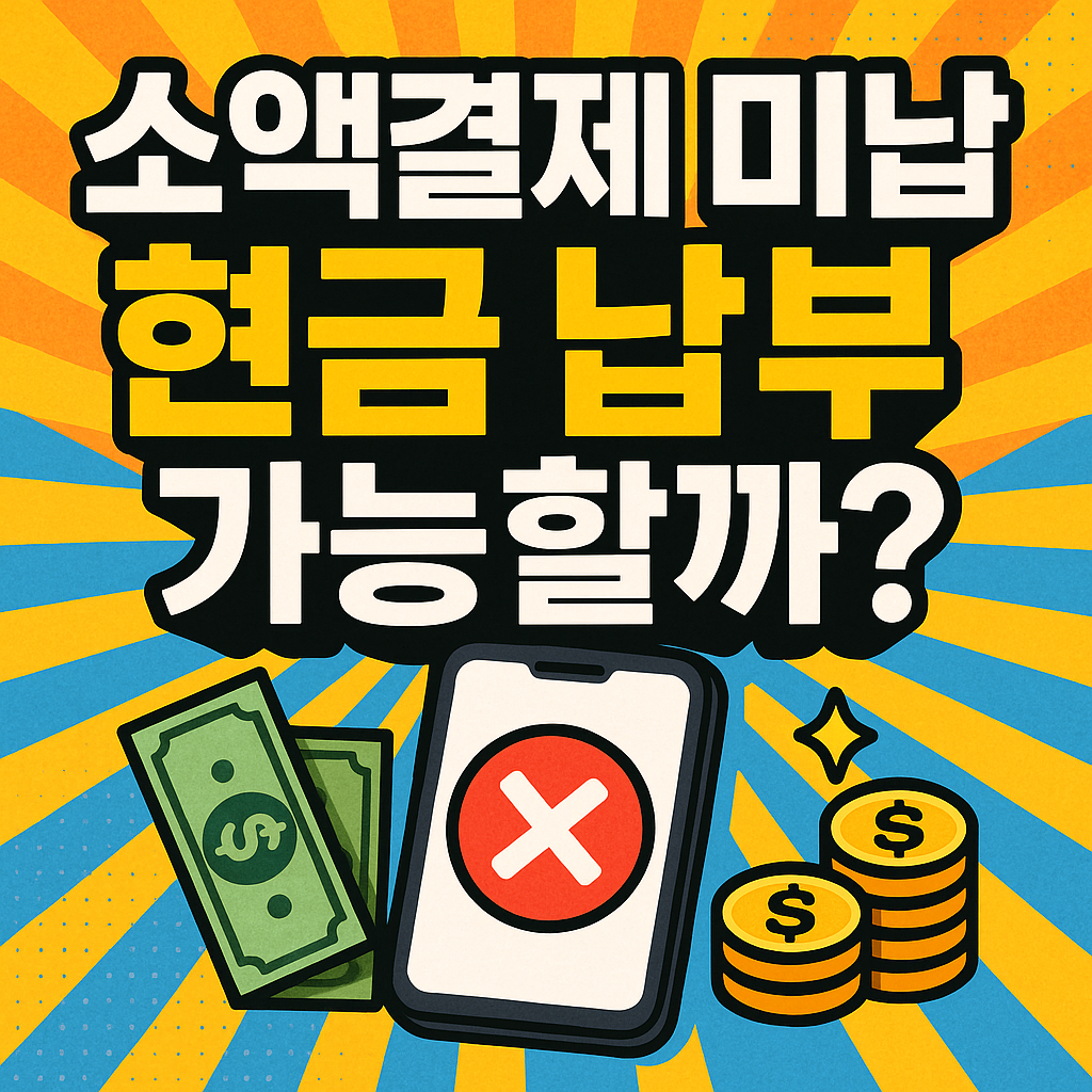 휴대폰 소액결제 미납 현금 납부 가능할까?