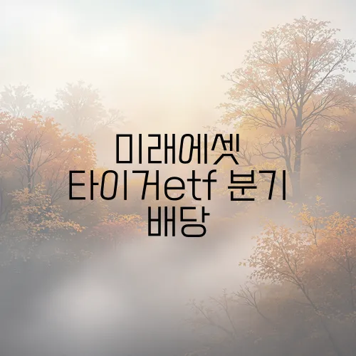 미래에셋 타이거etf 분기 배당