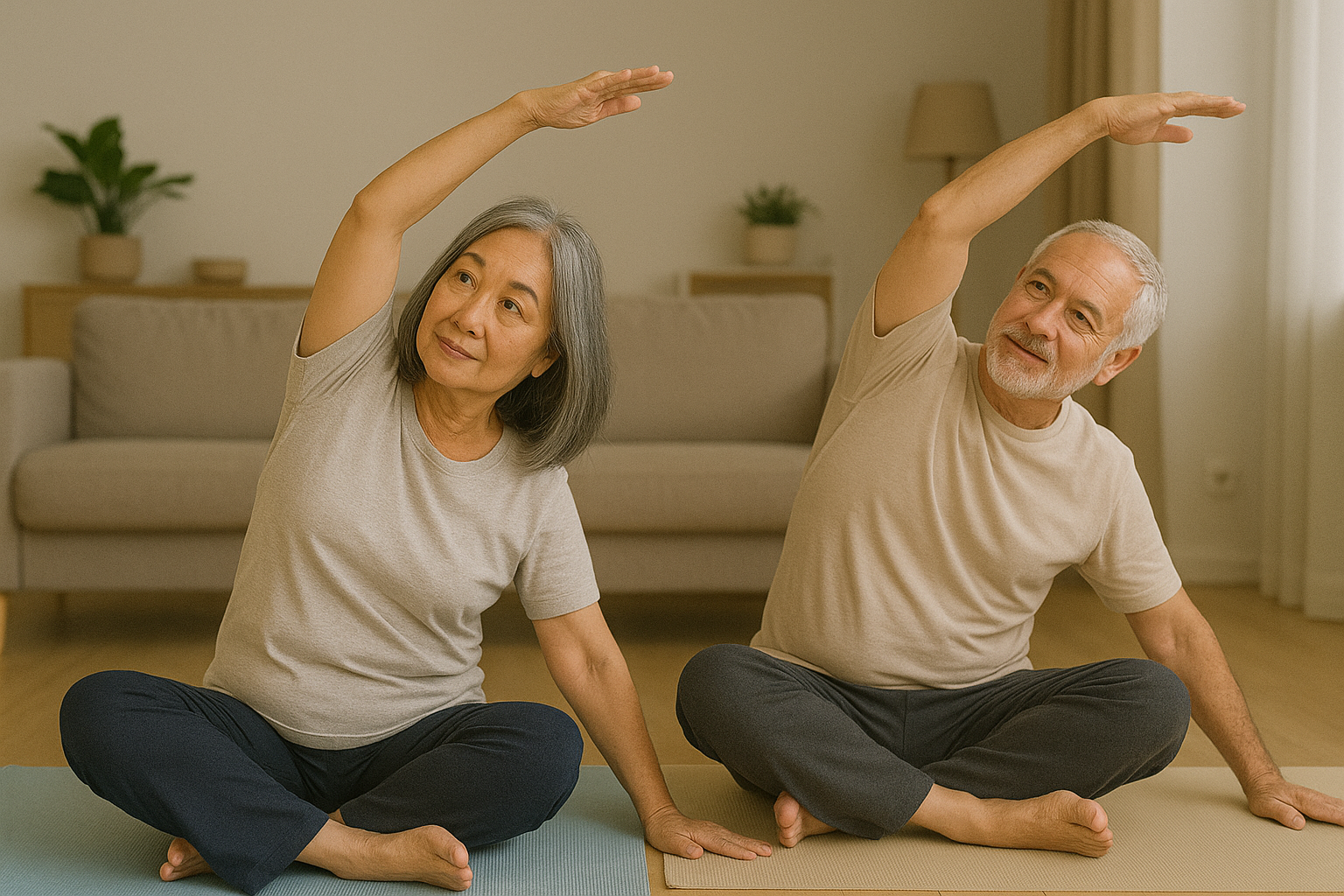 시니어 하루 10분 아침 스트레칭 이미지