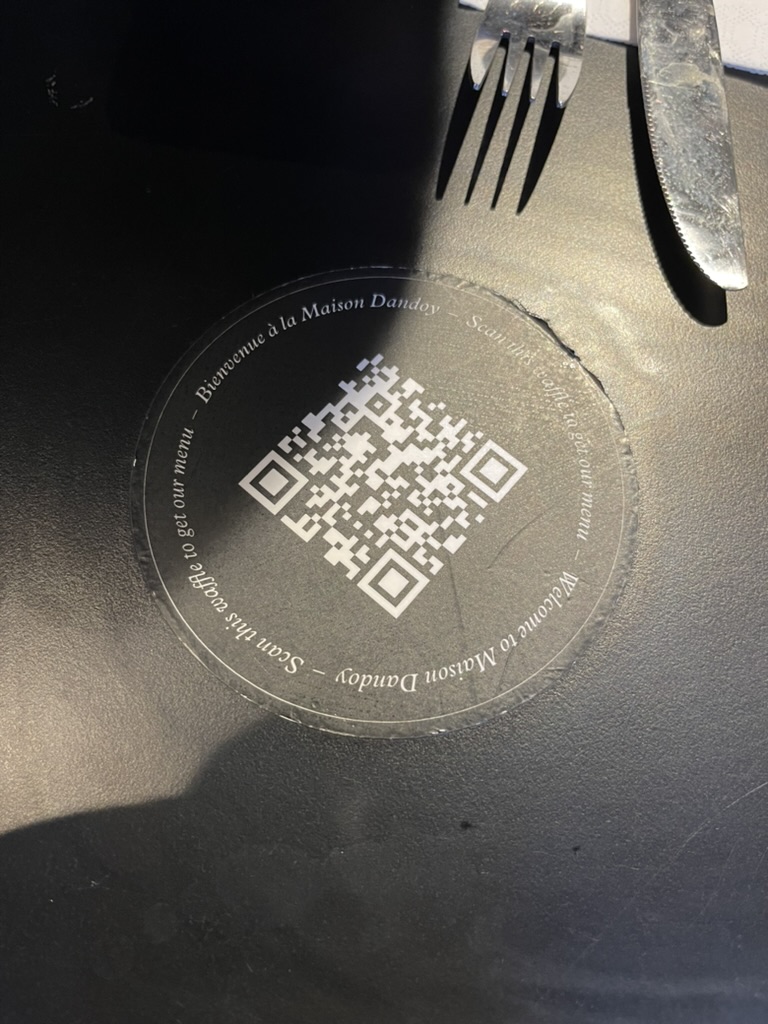 Maison Dandoy 테이블 주문 QR