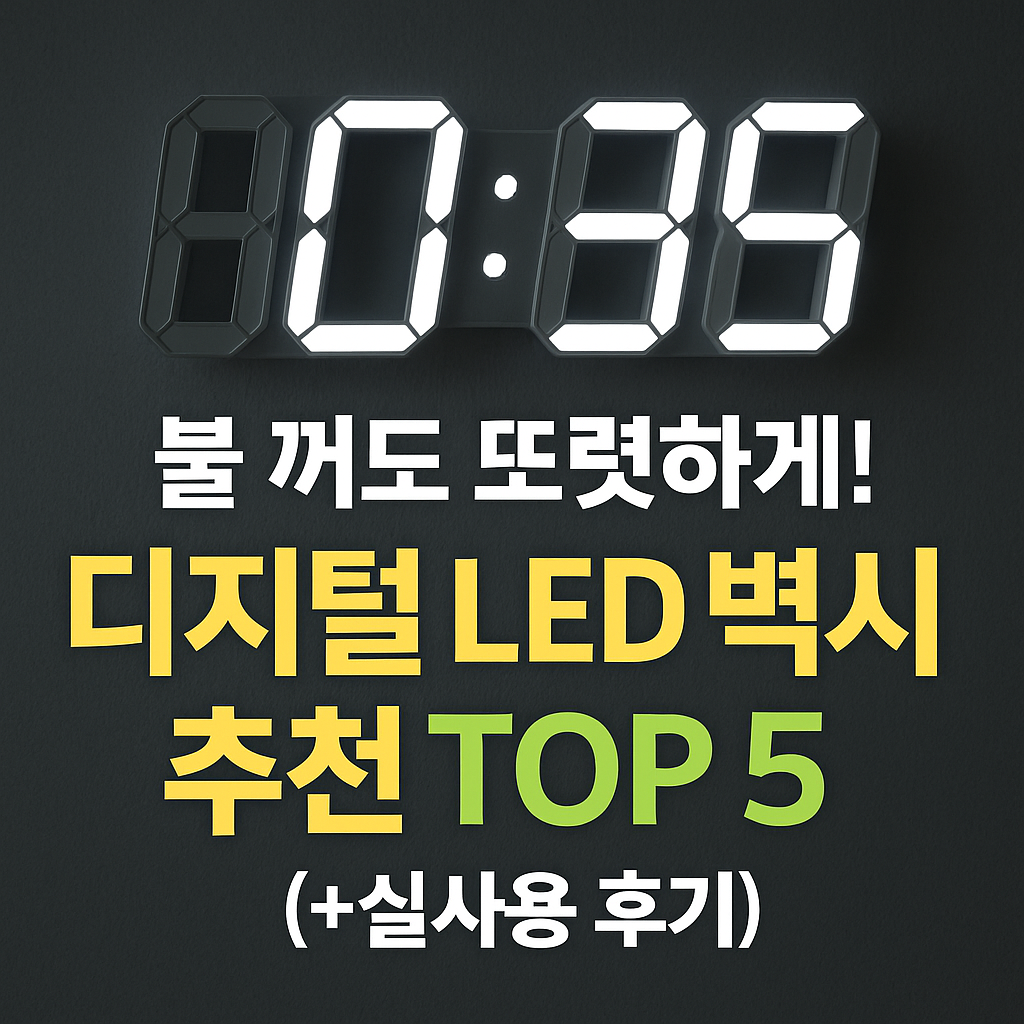 불 꺼도 또렷하게! 디지털 LED 벽시계 추천 TOP 5 (+실사용 후기)