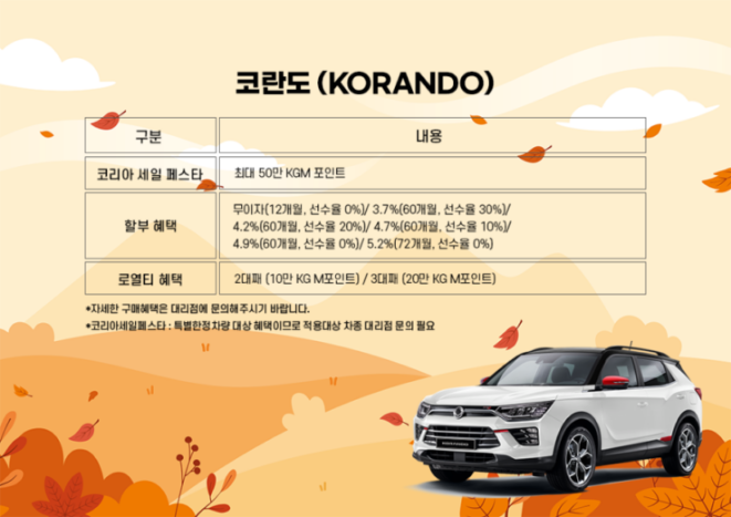 코리아세일페스타-KG모빌리티