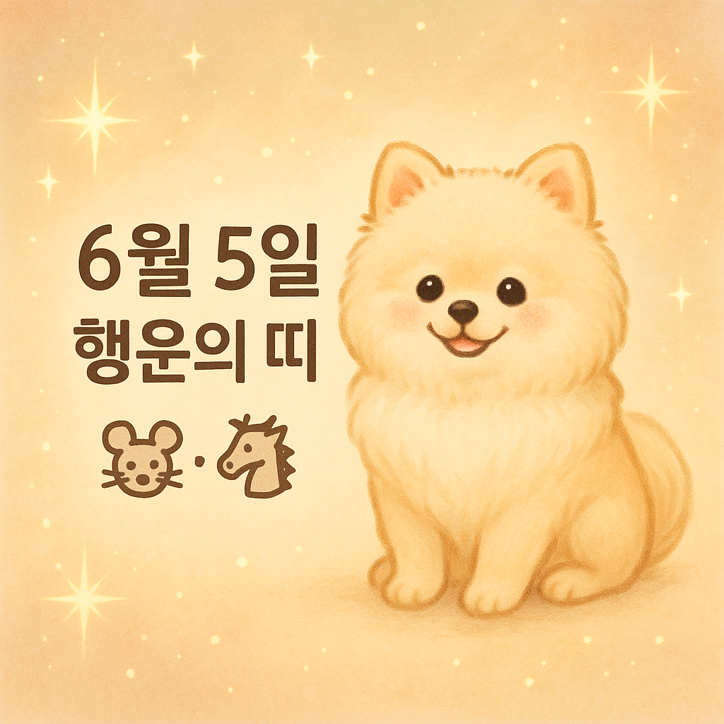 #오늘의운세#6월5일#쥐띠#용띠